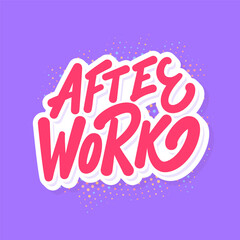 After Work Handwritten Typography Banner