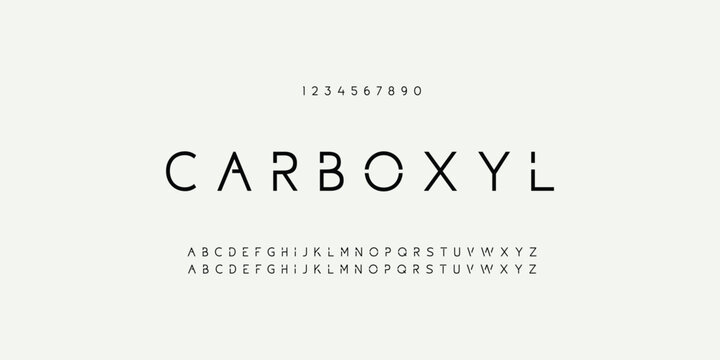 Modern Sports tech font typography. MINIMAL vector typeface for a company. Minimal gaming fonts for logo design.