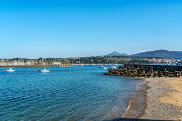 Fototapeta premium Marina harbor of Hondarribia in the Basque Country of Spain