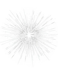 Fototapeta premium Abstract monochrome burst radiating outwards from a central bright point on black