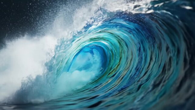 Stunning Ocean Wave Crashing - Captivating Water Movement and Beauty.