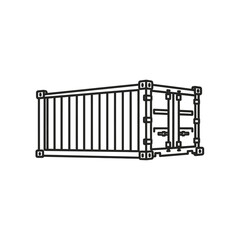 Industrial Shipping Container Illustration for Cargo Transportation and Logistics