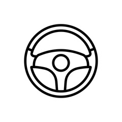 Minimalist Car Steering Wheel Illustration for Automotive Design Concepts