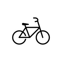 Fototapeta premium Minimalist Bicycle Icon Representing Cycling and Transportation