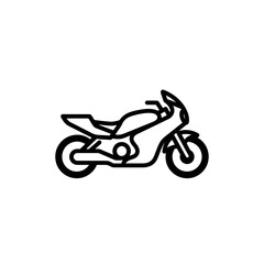 Obraz premium Minimalist Line Art Illustration of a Modern Sport Motorcycle