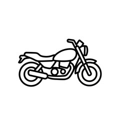 Obraz premium Minimalist Line Drawing of a Classic Motorcycle Illustration for Creative Use