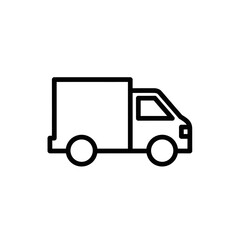 Fototapeta premium Minimalist Line Drawing of Delivery Van for Transport and Logistics Concept