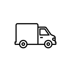 Fototapeta premium Minimalist Line Drawing of Delivery Van Vehicle for Logistics Concept