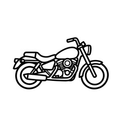 Fototapeta premium Stylish Black and White Motorcycle Illustration for Automotive Enthusiasts