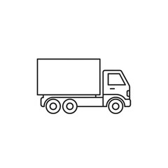 Fototapeta premium Simple Line Drawing of a Cargo Truck for Transportation and Logistics Concept