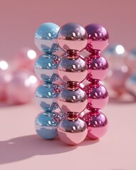 Abstract Metallic Spheres - Modern Composition