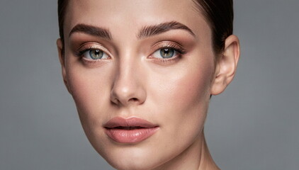 Obraz premium Zdjęcie modelki, twarz w zbliżeniu, piękna kobieta, super modelka