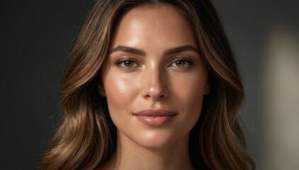 Obraz premium Zdjęcie modelki, twarz w zbliżeniu, piękna kobieta, super modelka