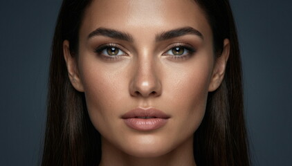 Obraz premium Zdjęcie modelki, twarz w zbliżeniu, piękna kobieta, super modelka