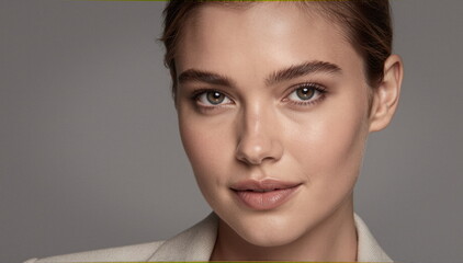 Zdjęcie modelki, twarz w zbliżeniu, piękna kobieta, super modelka