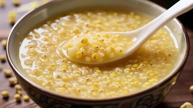 The golden millet crop has had a bountiful harvest