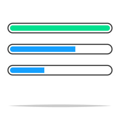 Obraz premium Progress loading bar vector isolated illustration