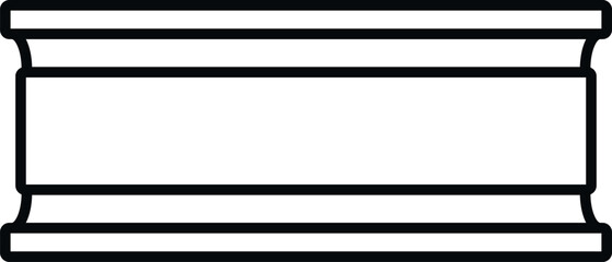 Baseboard molding line icon for architecture and renovation © anatolir