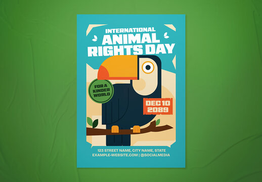 Colorful International Animal Rights Flyer