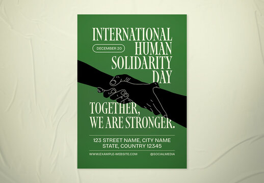 Green International Human Solidarity Day Flyer