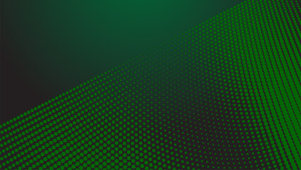 Dark green halftone dot abstract background with gradient texture for modern wallpaper design