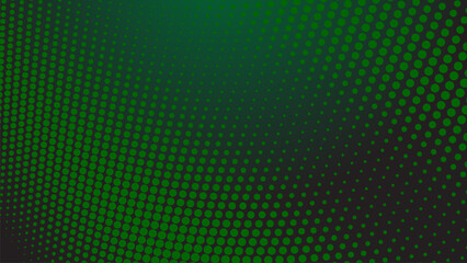 Dark green halftone dot abstract background with gradient texture for modern wallpaper design