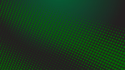 Dark green halftone dot abstract background with gradient texture for modern wallpaper design