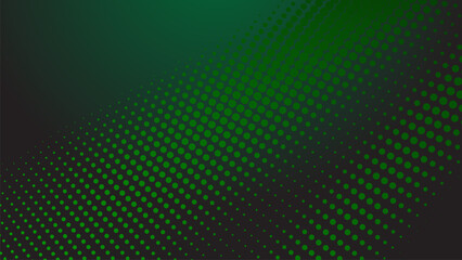 Dark green halftone dot abstract background with gradient texture for modern wallpaper design
