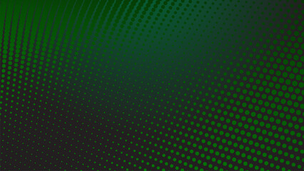 Dark green halftone dot abstract background with gradient texture for modern wallpaper design