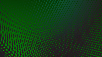 Dark green halftone dot abstract background with gradient texture for modern wallpaper design