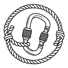 Rope with Carabiner Clip Illustration