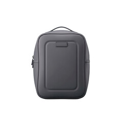 Minimalist grey backpack design On Transparent Background