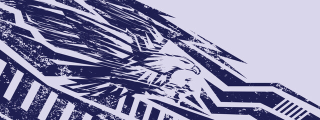 racing style car wrap sticker background with abstract eagle © Heub