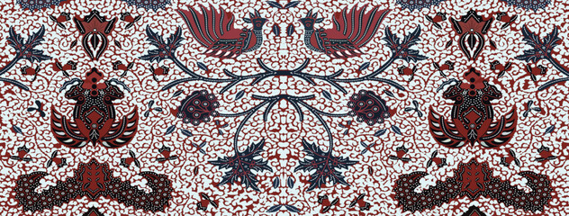  batik wahyu tumurun batik floral pattern illustration © Heub
