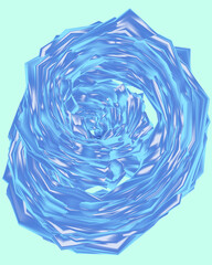 Ice snake against a mint background