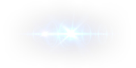 Starburst flare overlay PNG with luminous rays isolated on transparent background