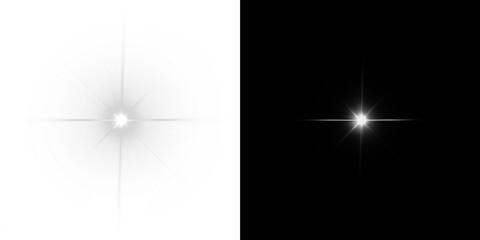 Sunbeam sparkle overlay PNG with glowing halo on transparent background © OLENA
