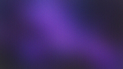 Obraz premium Dark purple grainy gradient background on black backdrop, abstract noise texture design for banner, header, poster and cover layout