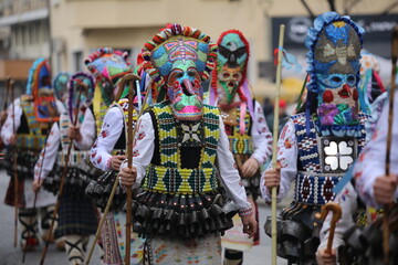 Fototapeta premium Kyustendil, Bulgaria - February 7, 2026: Third Masquerade Festival 