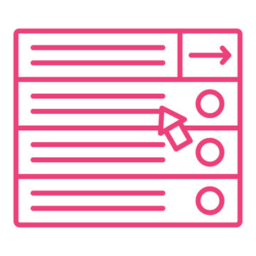 Drop down menu Icon