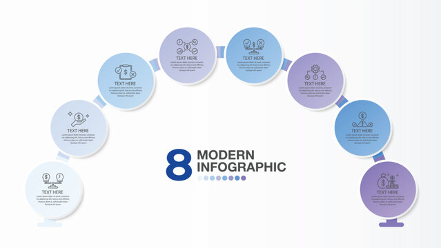 8 Step Process Infographic Template