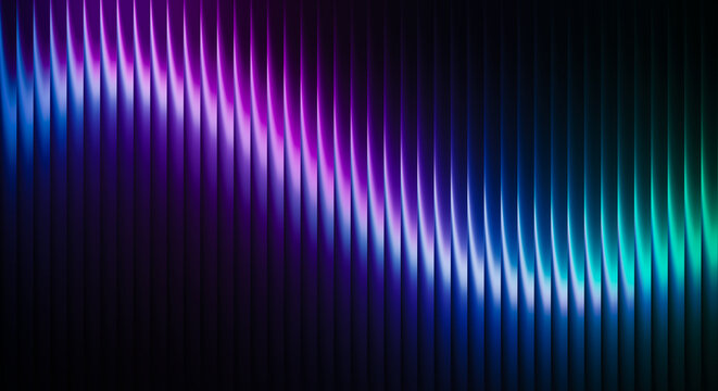 Vibrant neon lines create dynamic wave pattern for modern digital designs