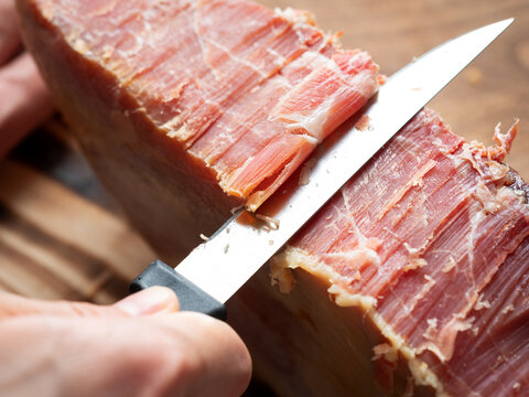 Spanish ham made from pork hind leg meat