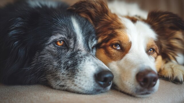Adorable dogs in a professional pet photography session.