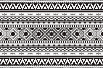 Vintage Native Black and white Abstract Geometric Ethnic Pattern.