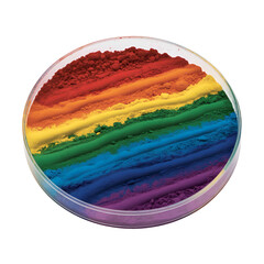 Colorful Rainbow Watercolor Paint Circle Pattern Background with Artistic Brush Texture