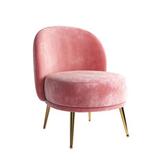 a pink vanity chair on a white background
