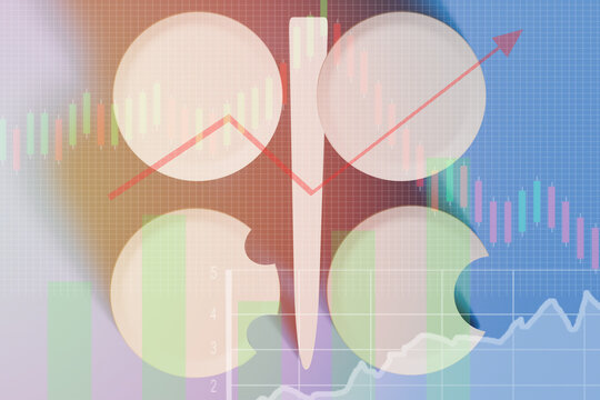 OPEC, Concept 3D opec logo impoverishment of oil-producing countries.
