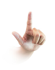 Hand finger touch point gesture isolated tap press screen png