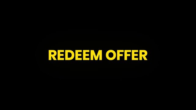 Redeem Offer Cinematic Text Morphing Animation 4K for Promotional Campaigns and Marketing Incentive Programs
